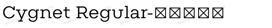 Cygnet Regular字体转换